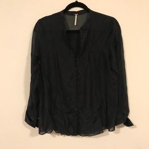 Free People Silk & Cotton Blouse
